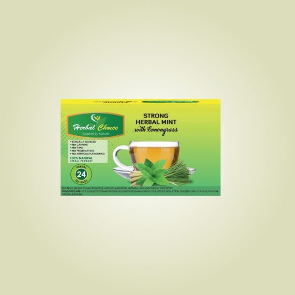 Herbal Choice Strong Herbal Mint with Lemongrass Tea 48g