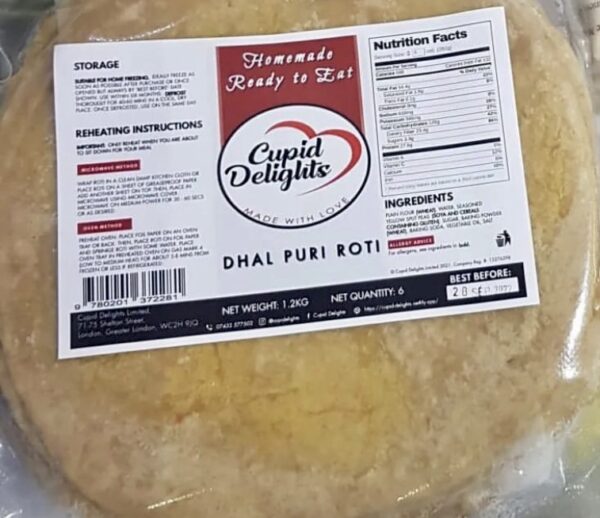 Cupid Delights Dhal Puri Roti 1.2kg