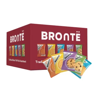 Brontë Biscuits 100 Mini Packs Variety Box (20 Packs of Five Different Flavours, 1 Biscuit Per Pack)